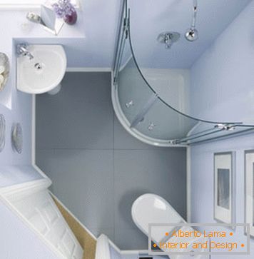 Dizajn enterijera u kompaktnom kupatilu