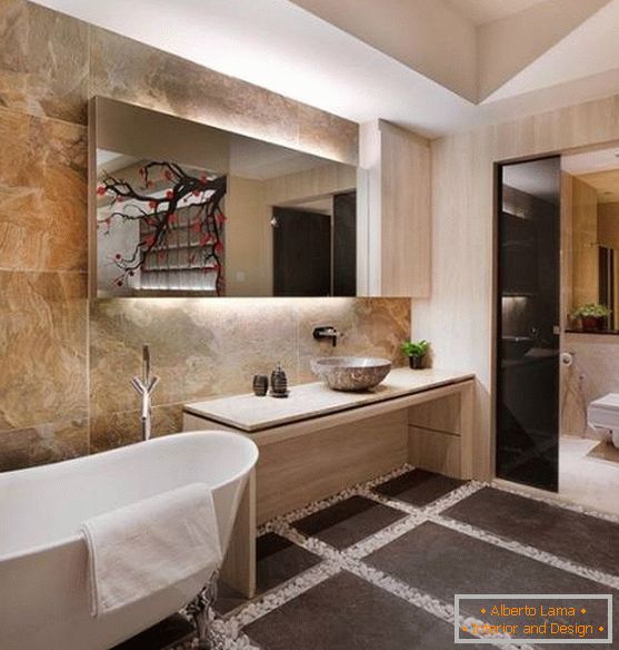 Minimalistički dizajn kupatila u azijskom stilu