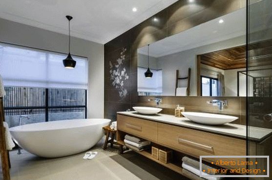 Harmoničan azijski dizajn kupatila