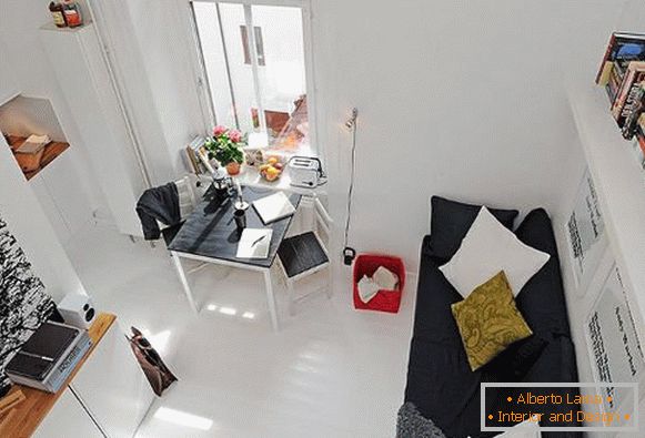 Studio apartman u crno-beloj boji