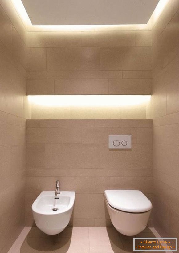 Elegantan dizajn toaleta sa ugrađenim svetlima