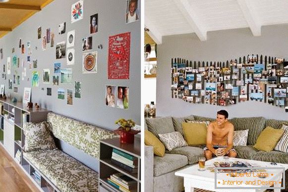 Kako možete dekorirati zid u sobi sa svojim fotografijama