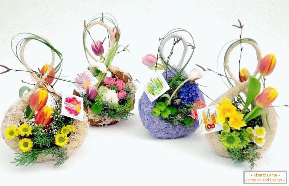 Kompozicija od cvjećara - figura 8 i cvijeće
