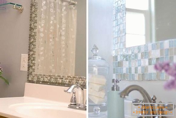 Kako ukrasiti zidove u kupatilu - dekor ogledala je mozaik