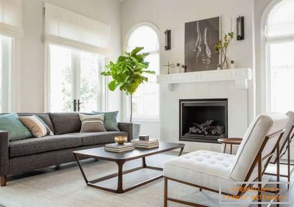 Dizajn enterijera kuće - fotografija dnevne sobe u stilu eko