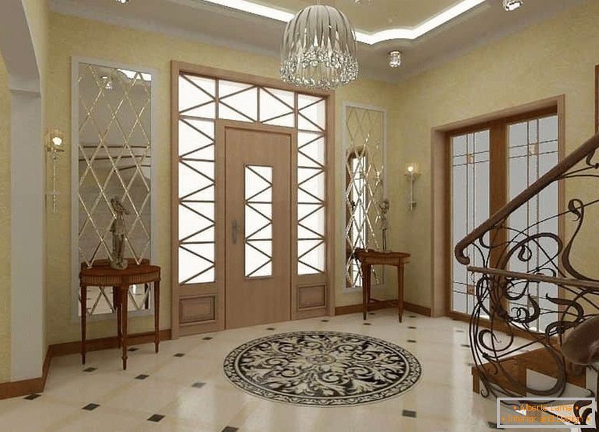 Dizajniran hodnik-hodnik sa stepeništem u privatnoj kući