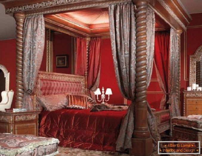 spavaća soba u crvenoj boji foto dizajn, foto 5