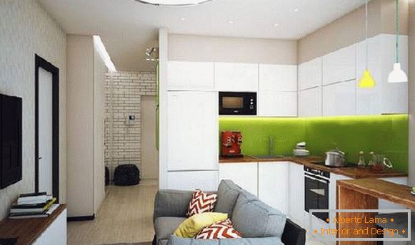 dizajnirana kuhinja s kaučom 18 m2, foto 23