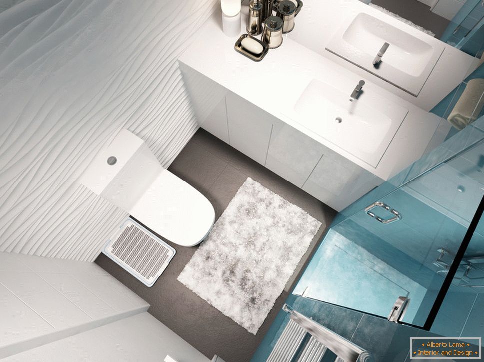 Dizajn kupaonica u bijelim i plavim tonovima