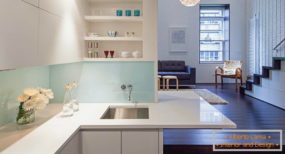 Dizajnirani studio apartmani u stilu minimalizma - fotografija