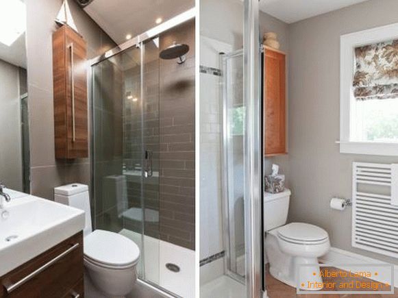 Kombinirano kupatilo - fotografija sa ormarićem iznad toaleta