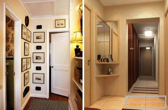 Izrada malih apartmana Hruščov - ideja za dizajn hodnika