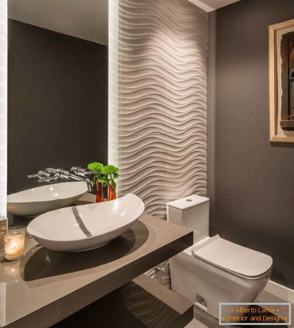 Elegantan dizajn toaleta u sivim tonovima