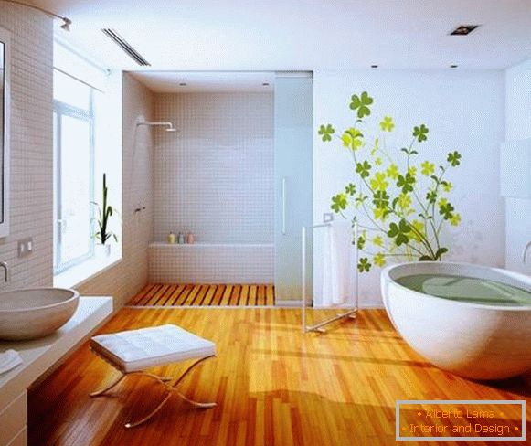 Dizajn kupatila sa drvenim podovima