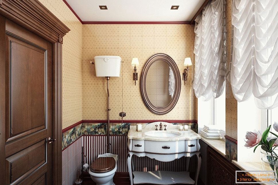 Enterijer kupaonica u baroknom stilu
