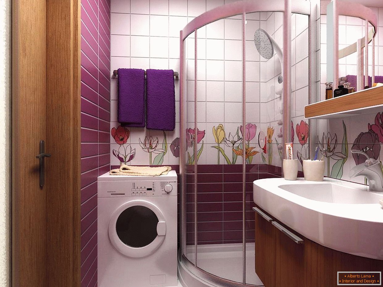 Purple kupatilo dekor