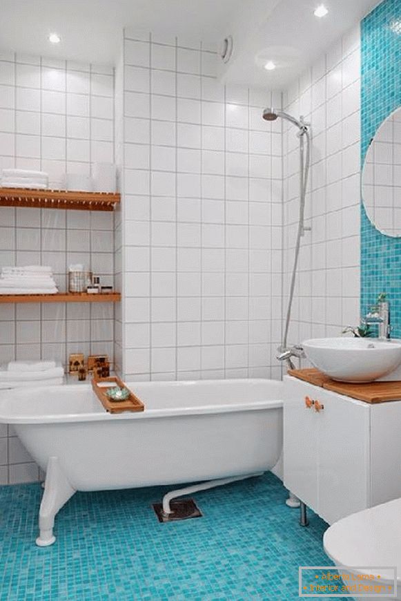 dizajn malog kupatila u kombinaciji sa toaletom, foto 15