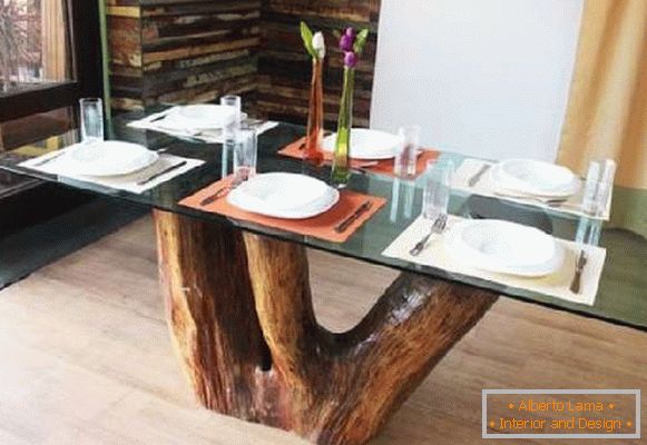 dizajnerski stakleni stolovi za kuhinju, foto 11