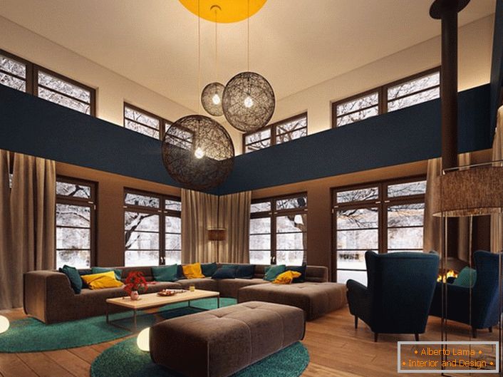Široka parketna ploča je idealna za uređenje dnevne sobe u modernom stilu.