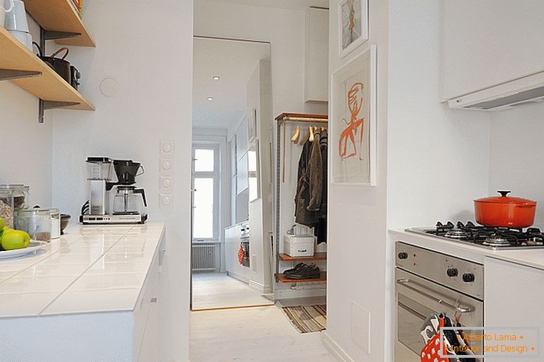 Kuhinja luksuznih malih apartmana u Švedskoj