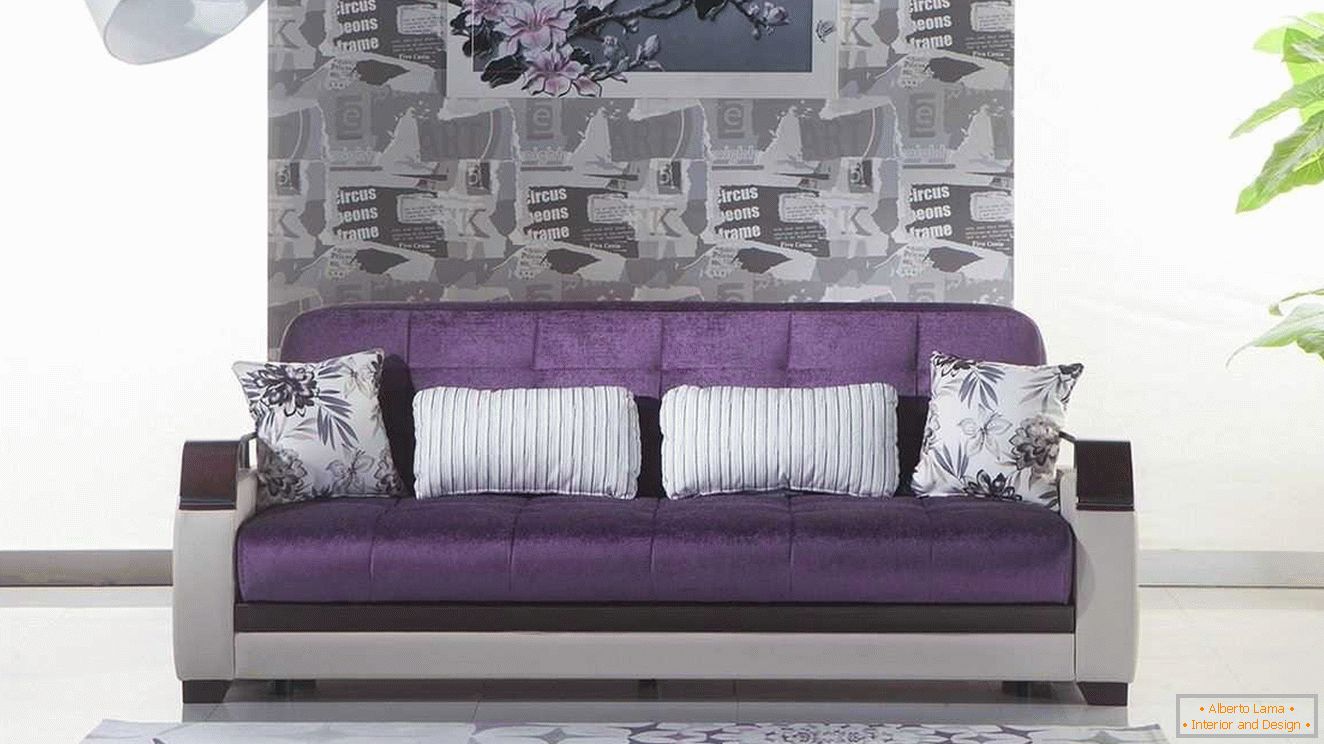 Luksuzna ljubičasta sofa