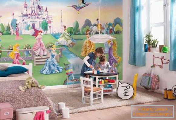 zidne radove u dečijoj sobi za dečake i djevojke, fotografija 20