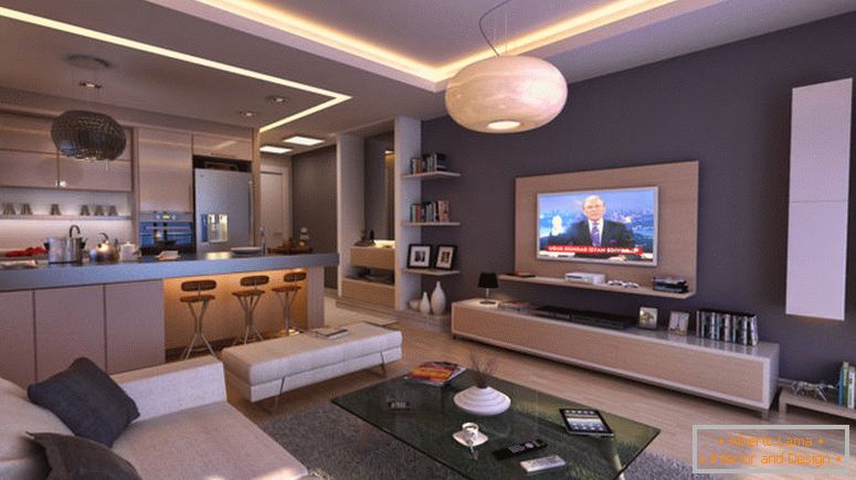 dnevni boravak u apartmanu-moderan-bachelor-apartment-living-room-design-ideas