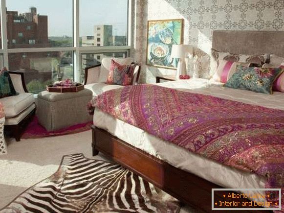 Indijski stil u unutrašnjosti spavaće sobe - izbor fotografija
