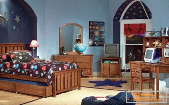 stilski dizajn enterijera dečije spavaće sobe za tinejdžera