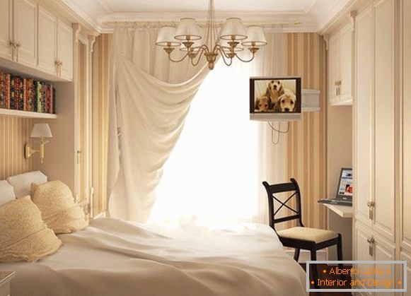 Luksuzna spavaća soba u boji mljekare