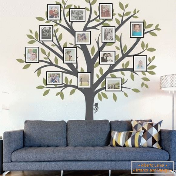 Porodično stablo - nalepnica za ukrašavanje zidova