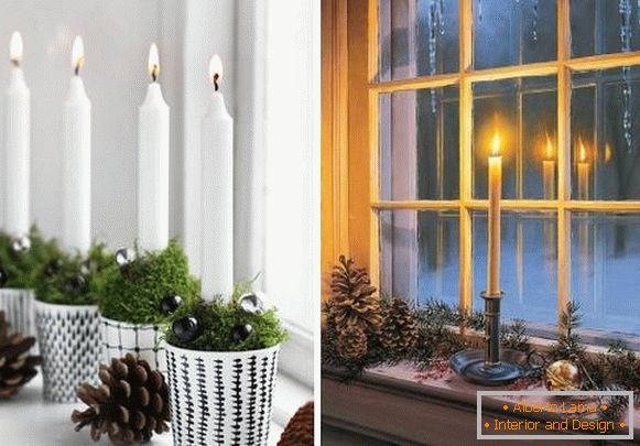 Pravljenje prozora za novu godinu - sveće i udubljenja