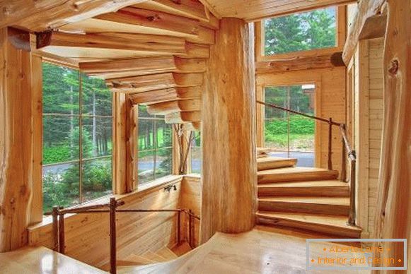 Izrada drvenog stepeništa u drvenoj kući