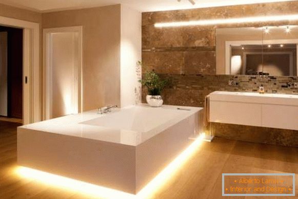 Predivan dizajn kupaonica sa ugrađenim LED pozadinskim osvjetljenjem