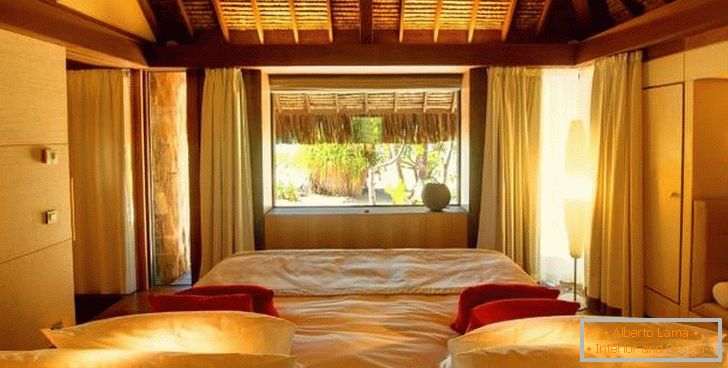 Dizajn spavaće sobe u hotelu The Brando