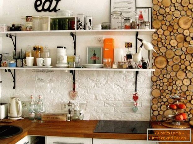 kuhinja dnevna soba u modernom stilu дизайн фото