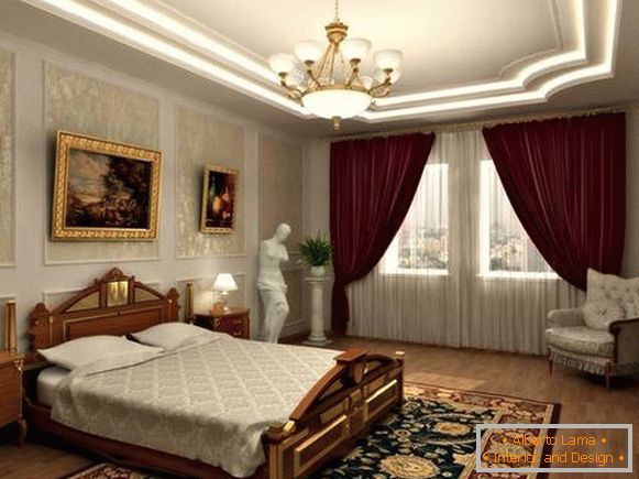 klasični lusteri za spavaću sobu, foto 19