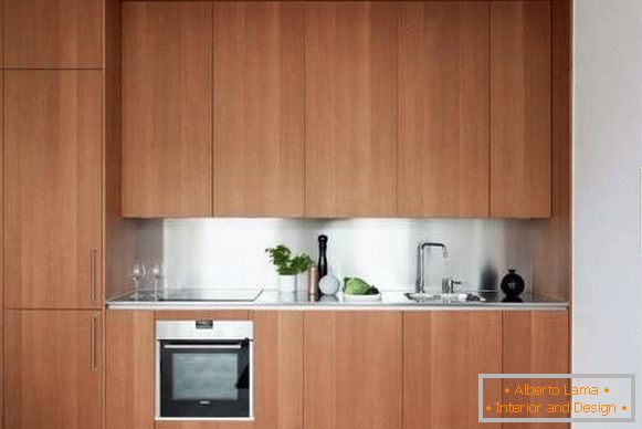 Moderna kuhinja dizajn u malim studijskim apartmanima 30 кв м