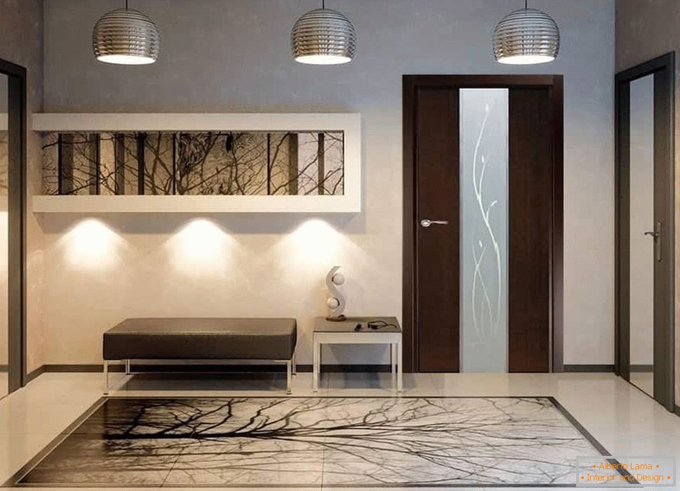 Soba u stilu minimalizma sa tamnim vratima