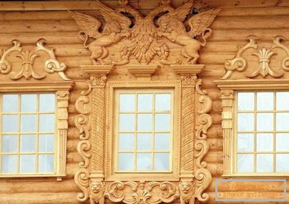 Lepe pločice za prozore u drvnoj kući, foto 5