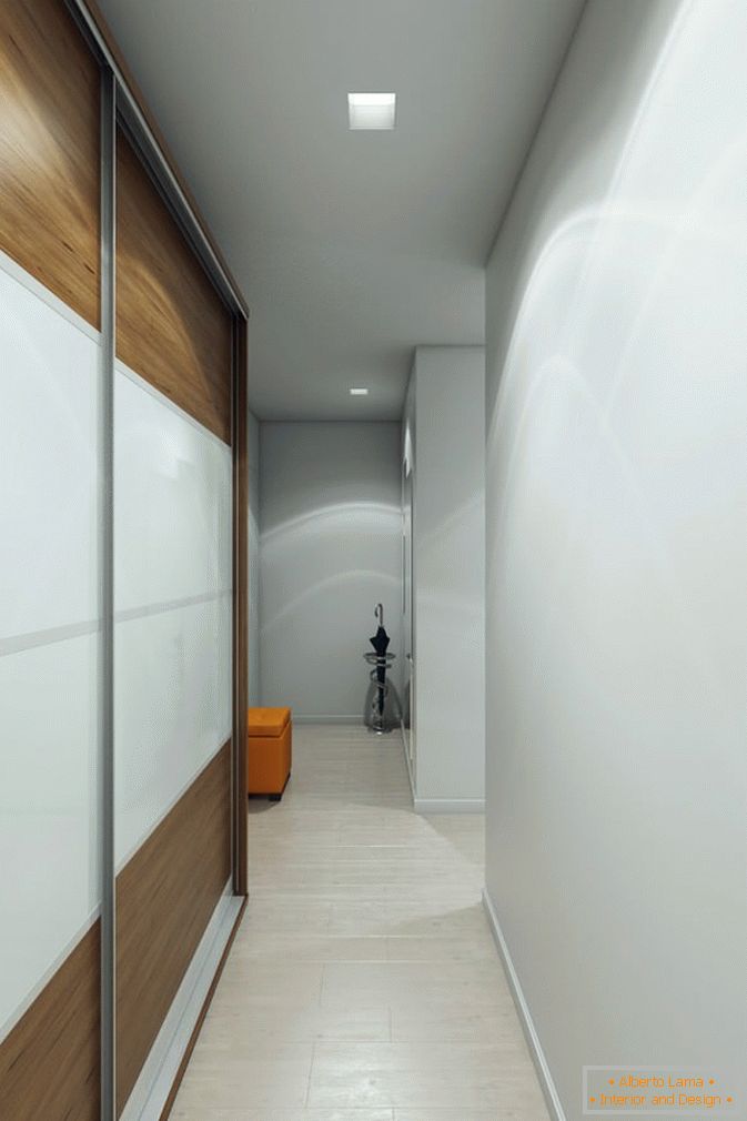 Koridor male studio apartmana u Rusiji
