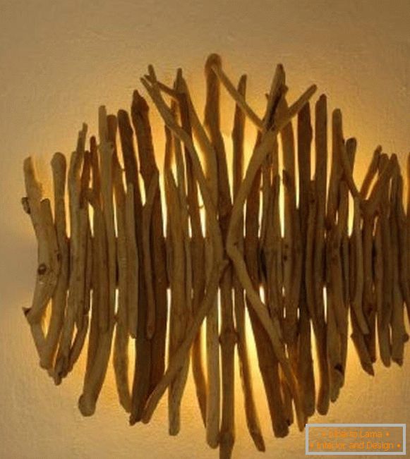 zidna lampa od drveta sa vlastitim rukama, foto 12