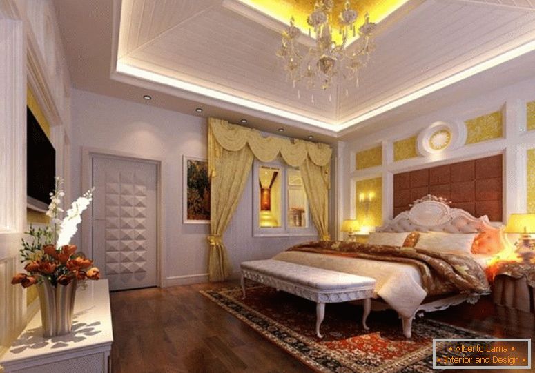 luksuzno-master-spavaće sobe-dizajn-sa-drvenom-pladnja-plafon