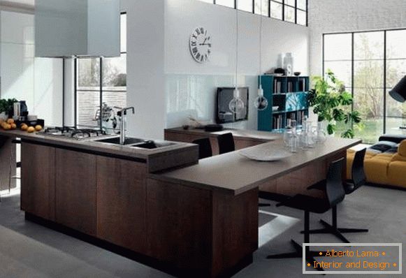 Ultra moderna kuhinja i dizajn dnevne sobe
