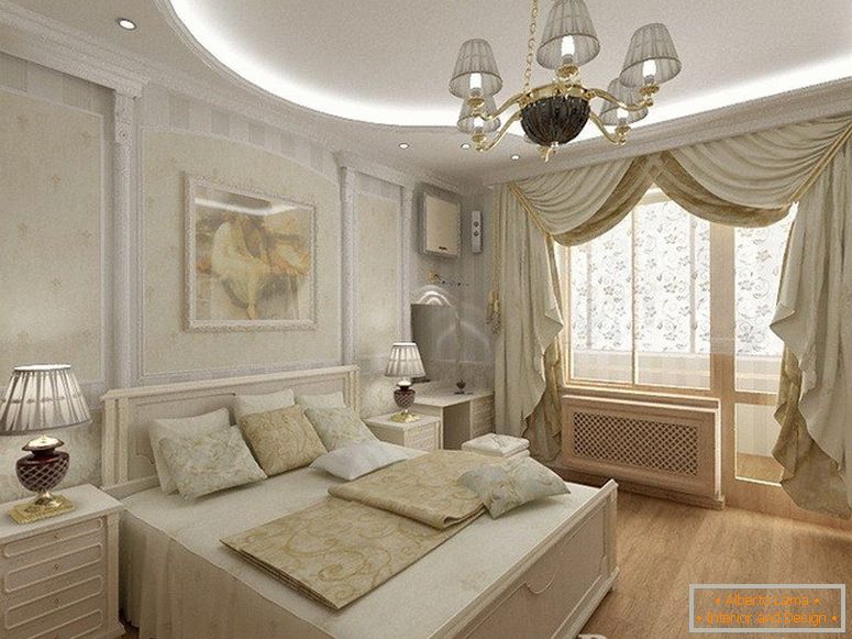 Projekat dizajna spavaće sobe u klasičnom stilu
