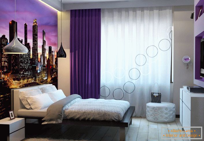 Moderan enterijer spavaće sobe je udoban, praktičan i ugodan. 