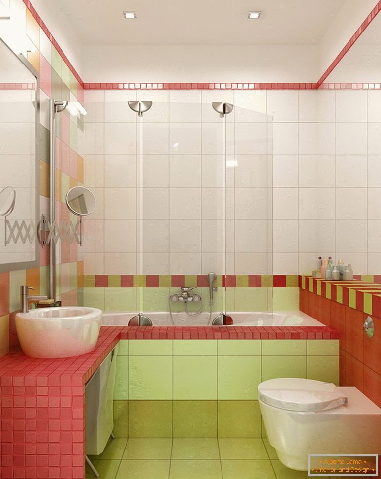 Enterijer kupatila u kombinaciji sa WC-om