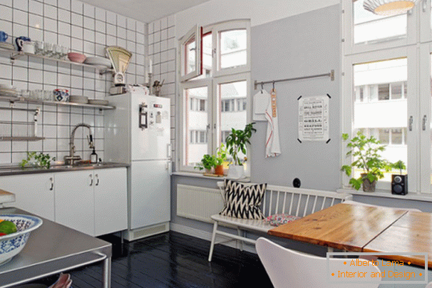 Kuhinja malog stana u Stokholmu