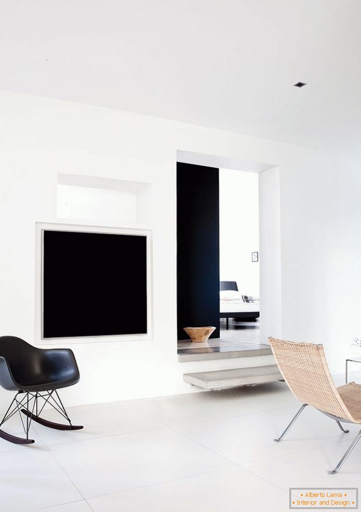 Dizajn malog stana u crno-beloj boji - фото 6