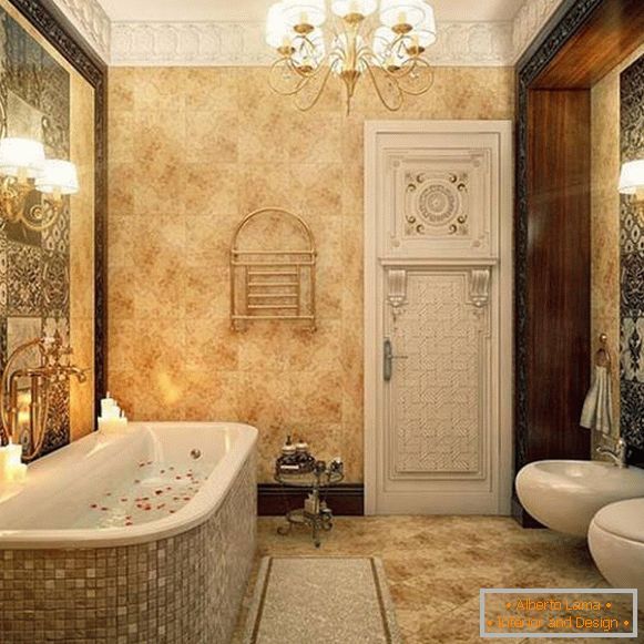 dizajn kupatila u klasičnom stilu, fotografija 3
